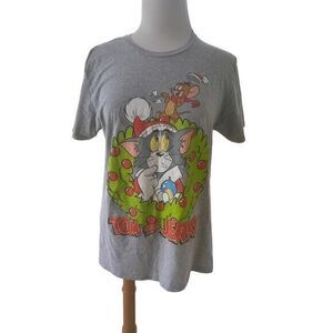 Tom‎ & Jerry T-Shirt Gray Size Med